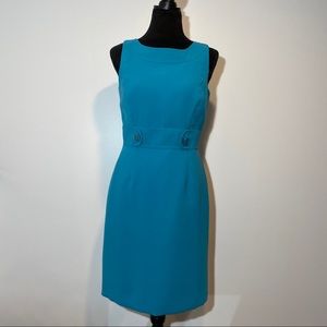 Tahari Blue Sleeveless Cocktail Dress